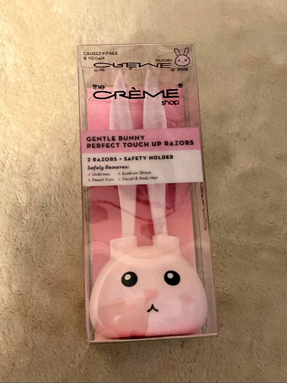 The Crème Shop Gentle Bunny Perfect Touch Up Razors Pink 2-Piece
